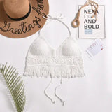 Y2k Tops French Floral Wood Ear-hem Camisole Women's Outer Wear with Breathable Lace Back-beautiful Underwear for Summer
