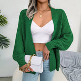 long crochet cardigan Women Cardigan Open stitch Sweater Hollow out Long Sleeve cardigan for women autumn solid outwear clothes
