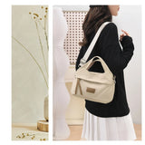 Pbong  Canvas Women Small Shoulder Bag Female Fashion Solid Crossbody Bags High Quality Zipper Teenage Youth Women's Bags Trend