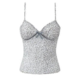 Leopard Print Bow Sexy Crop Top And Short Skirt Fashion Summer Outfits 2025 New Velvet Pathwork Camisole +skirt Two Piece Set