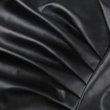 Black Asymmetrical V-Neck Long Party Dress