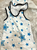 Pbong  Y2k Aesthetics Hooded Tank Tops Japanese Star Printing Harajuku Crop Vest Streetwear Slim Fit Grunge White E-girl Tanks