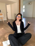 New Summer Korean Version Of Solid Color Thin Cardigan Thin Relaxed Air Conditioning Coat Women