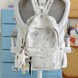 Women Star Print Backpack Polka Dot Star Charm Lightweight Student School New Trend Fashion Daypack Female Book Backpacks
