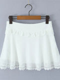 2025 New Polka Dot Tank Crop Top And Ruffle Short Skirt Sweet Chic Summer Outfits Bow Vest + Pleat Skirt Fashion Two Piece Set
