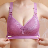 Pbong  2PCS High Quality Gathering Anti Sagging Women's Anti Glare Underwear Comfortable Seamless Plus Size Simple Natural Women's Bra