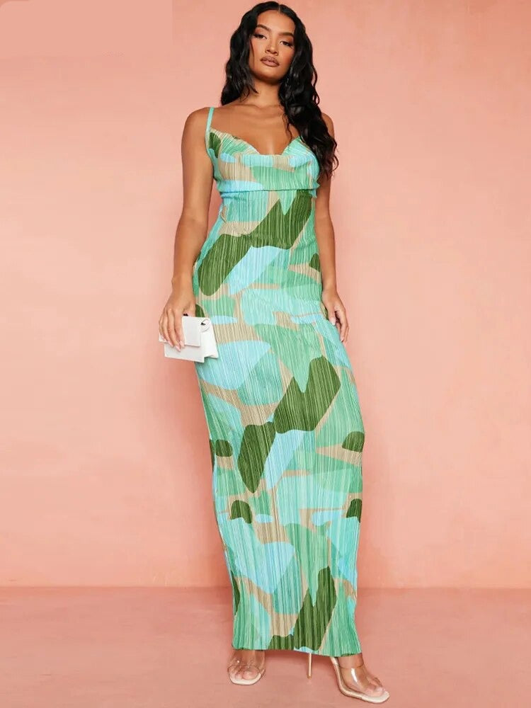 -Women’s Sexy Sleeveless Lace Patchwork Backless Bodycon Maxi Dress, Elegant Party Club Evening Dress,  Summer main image 0