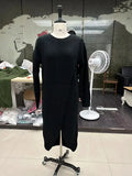 Long Knitted Sweater Women Gray Pullovers Autumn Winter Khaki Warm Fur Jumpers Maxi Y2k E-girl Jumper Work Sueter Mujer