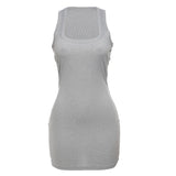 Comfort Simple Sexy Dress Women Summer Trend Solid Sheath Sleeveless Casual Midnight Clubwear Party Mini Bodycon