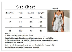 White Lace Mini Dress Women Summer Sexy V Neck Sleeveless Backless Dress Ladies Elegant Fashion Floral Embroidered Lace Up Dress