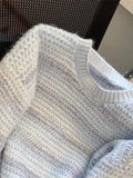 Women Chic Rainbow Sweater Loose Cute O Neck Long Sleeve Knitted Jumpers Fall Winter Lazy Wind Japan Fashion Sweet Pullover