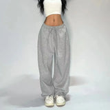 Casual Gray Sweatpants Women Wide Leg Black Joggers Classic Baggy Streetwear Oversized Sports Female Trousers All-match