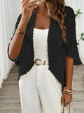 Spring and summer loose hollow elegant knitted jacket cardigan