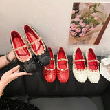 Pbong  New Female Height Increasing Dress Ladies Flat with Shoes Fashion Rivet Buckle Strap Women Mary Janes Lolita Shoes