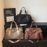 Leopard Print Duffle Bag Adjustable Strap Multi-Functional Large Capacity Casual Travel Daily Commute Fashion Handbag for Women