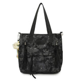 Pbong  Women's Star & Moon Print Backpack Tassel Detail Multi Pocket Adjustable Strap Casual Daily School Travel Bag Back Pack