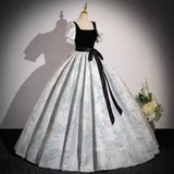 Pbong  Evening Dress Birthday Temperament Banquet Fluffy Skirt Square Collar Formal Dress Women Elegant Evening Dresses