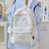 Pbong  Girl School Bag Backpack Back Pack For Teenager Women Children Female Pink Schoolbag Primary High Bagpack Class Teens Child Kids（No hanging accessory）