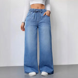 Pbong  New Vintage Straight Jeans Women Loose High Waist Denim Pants Female Wide Leg Trousers Daily Comfortable Casual Streetwear