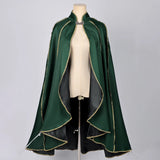 Medieval Women Delux Queen Velvet Gothic Cloak Green Vampire Pirate Halloween Carnival Wizard Witch Cosplay Costume Men Women