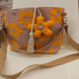 Pbong  Women Textile Floral Purse Bag Large Capacity Boho Beach Handbags Crossbody Shoulder Bag for Travel Shopping Work Dating Use