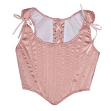 Satin Bandage Waist Trainer Body Shapers Women Corset Fashion Slimming Tank Top Sexy Shapewear Woman Clothes Fajas Streetwear