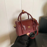 Fashion Mini Satchel Shoulder Bag with Vintage Top Handle Bag Detachable Crossbody Strap Casual Tote Bag Daily Handbag Purse