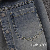 Women's Cowboy Coat 2025 Spring Autumn Fashion Short Loose Ladies Top Versatile Large Pocket Korean Version Female Denim Jacket