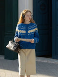 Vintage Y2k Tops Contrast Color Cardigan Loose Womens Clothing Autumn O Neck Sweater Korean Fashion Sueters De Mujer
