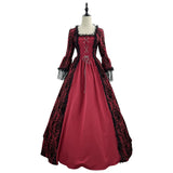 Pbong  Women Medieval Gothic Lolita Dress S-3XL, Off Shoulder Short Sleeve Cinched Waist Maxi Dress, Retro Court Cosplay Party Outfit