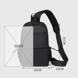 Pbong  1pcs Men's Casual Crossbody Bag, Simple Solid Color Chest Bag with Adjustable Shoulder Strap for College, Daily Use, Travel