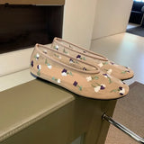 Pbong  Fashion Mesh Embroidery Flowers Women Ballet Flats Summer Soft soles Dance Walking Loafers Casual Espadrilles Girls Lazy Shoes