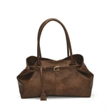 Pbong  Women's Tote Bag, Large Capacity Soft Leather Shoulder Bag, Retro Casual Handbag, Perfect for Commuting Handbags Travel Bag