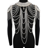 Sexy Wedding Dress Pearls Body Jewelry