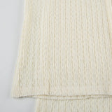 Pbong  Beach Style Hollow Out Knitted Pants See Through Casual Loose High Waist Wide Leg Pants Women Sexy Basic Trousers Streetwear