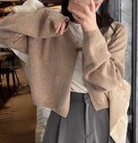 One Button Cardigan for Women Long Sleeve Single Button Up Plain Sweater Jacket Shrug Cardigan Teen-girl Y2K Outfit