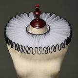 Pbong  Vintage Style Ruffled Collar Neck Ruff Medieval Victorian Style Clown Collar Cosplay