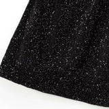 Pbong  Elegant temperament Sexy Backless Bow Sling Dresses for Summer Women's Dress New Skinny Loose Waist glitter Mini Dress Woman