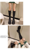 Boots Round Toe Sexy Thigh High Heels High Sexy Boots-Women Shoes Zipper Winter Footwear Mid Calf Med Over-the-Knee Lolita