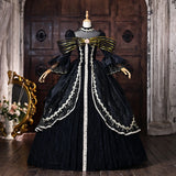 New Medieval Formal Attire Black Choir Halloween Role-playing Costume For Film And Television Photo Shoots Cosplay Dress