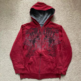 Pbong  American New Skull Embroidery Super Leopard Hooded Sweater Women Y2K Gothic Hip Hop Popular Casual Joker Sweatshirt