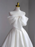 Slimming Lightweight Wedding Dress Simple Elegance Bridal Gown for Registering Marriage And Greeting Guests Korean Style