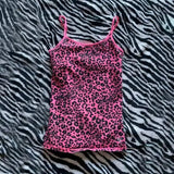 Pbong  Euramerican Sexy Summer Leopard Tank Tops Y2k Aesthetic Harajuku High Street Women Camisole American Vintage All Macth Tees