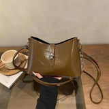 Pbong  Women PU Shoulder Bag Underarm Pouch Travel Shopping Top-Handle Bags Retro Daily Tote Handbag Vintage Crossbody Bags