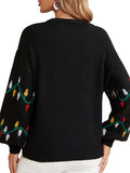 Pbong  Autumn Winter Pullover Black Sweater Colorful Sweet Pullover Loose Christmas Knit Sweaters Knitted Sweater Women Jumpers Tops