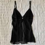 Y2K Women's Daily Backless Clothing Sexy Casual Halter Tops Tight Fitting Lace Maiden Sleeveless Cool Girls Personality Camisole