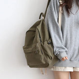 Pbong  Casual Women Backpack New Lightweight Nylon Girls' School Backpack Anti Theft Zipper Women's Travel Backpacks Student School Bag