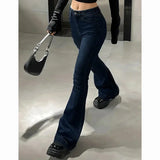 2025 Woman Vintage High Waist Flare Jeans Female Stretchy Bootcut Tight Denim Pants Women Bell Bottoms Casual Slim Fit Trousers