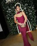 Elegant Maxi Wedding Guest Dress Set Sexy Strapless Blue Cropped Top Set Bodycon Holiday Party Dresses Women