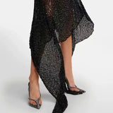 Pbong  Star style Luxury Rhinestones Transparent PVC Women Pumps Elegant Pointed toe Thin High heels Crystal Wedding Bridals Shoes